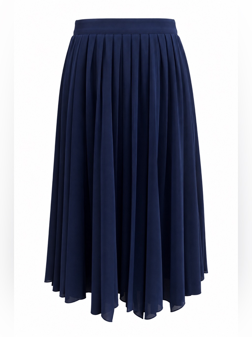 Liz Claiborne Navy Blue Pleated Skirt Vintage Petites Knee Length 8